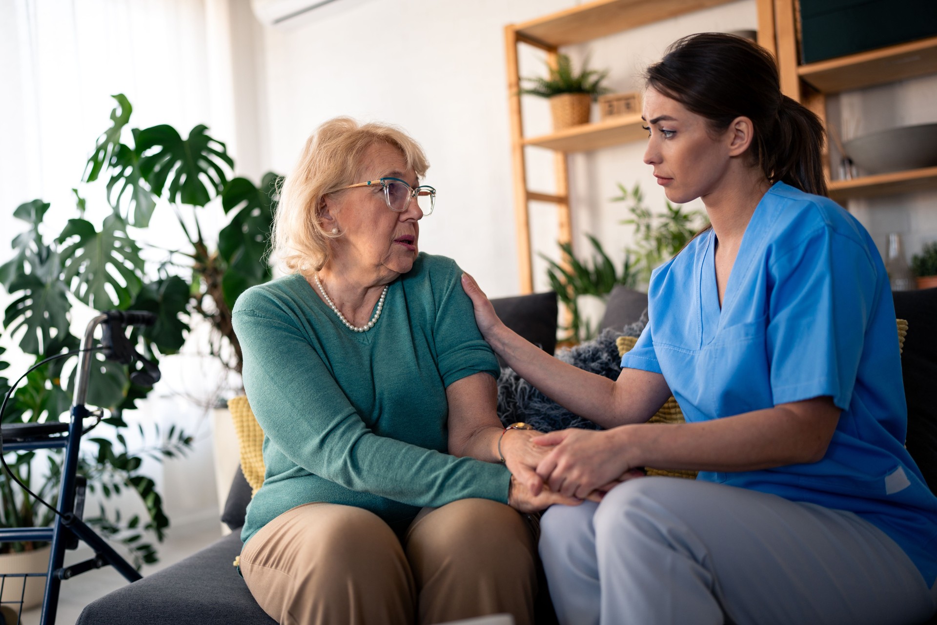 Caring Nurse Providing In-Home Patient Support